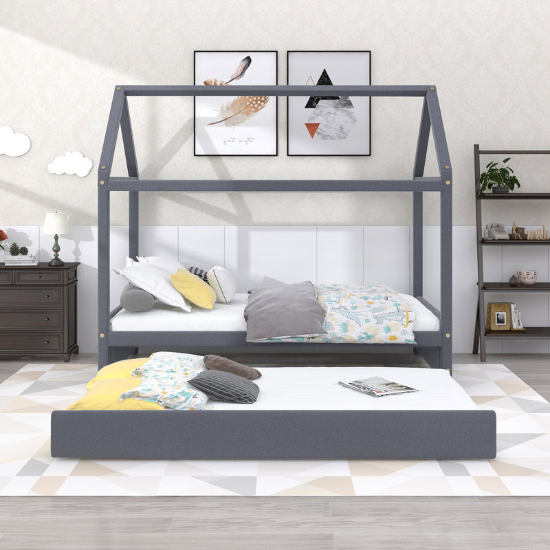 Lit plateforme simple avec lit gigogne Terone de Gracie Oaks