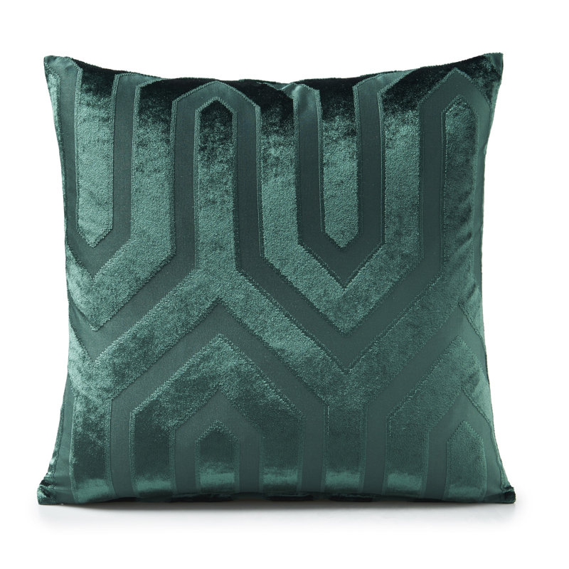 Aoibhin Geometric Square Cushion Cover, Ochre