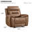 40.9" Wide Modern Faux Leather Electric Standard Recliner With USB & Type-C Ports-312537719