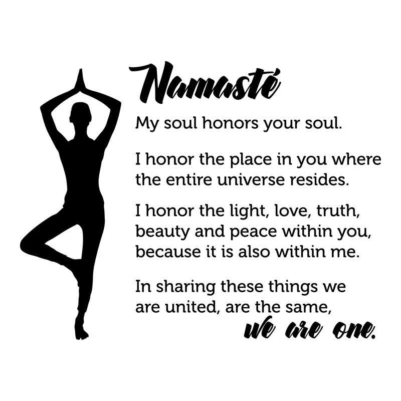 Décalcomanie™ yoga murale namasté
