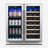 30 Inch Wine And Beverage Refrigerator, 28 Bottle and 120 Can Built-in  Dual-zone Wine Cooler Fridge With French Door - Stainless Steel