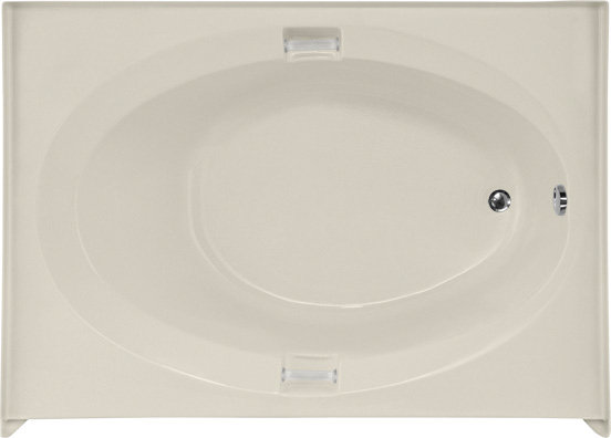 Marie 60'' L Soaking Bathtub, Biscuit, Right
