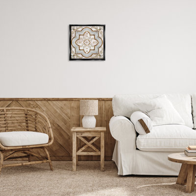  Art mural sur toile flottant encadré de tuiles traditionnelles symétriques par Eli Jones