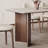 Mid-Century Rectangular Wood & Stone Table-125054387-125054391