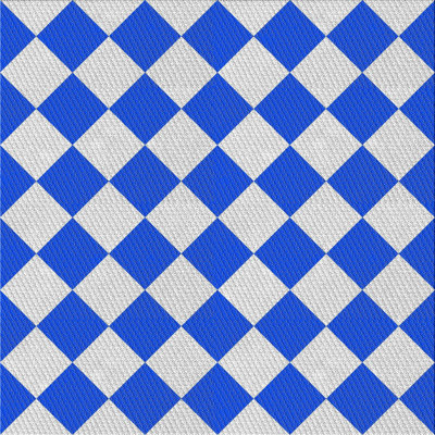 Tapis géométrique bleu / blanc