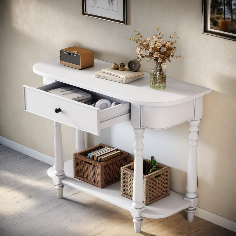 Table d'appoint 36 "pour le couloir, Blanc