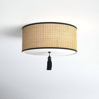 Canela Rattan Flush Mount