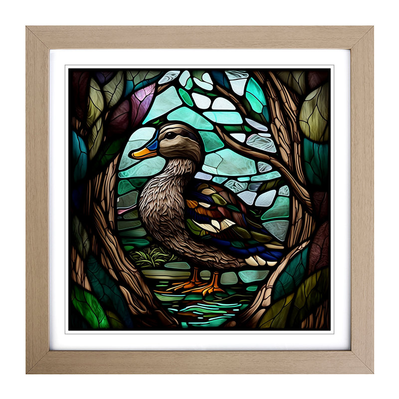 Single Picture Frame Print on Wood, Oak