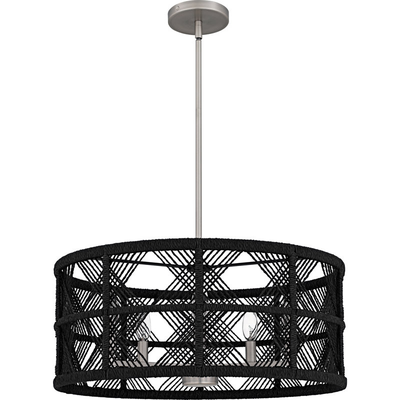 Luminaire suspendu Axford, Noir, noir, noir, noir, Nickel