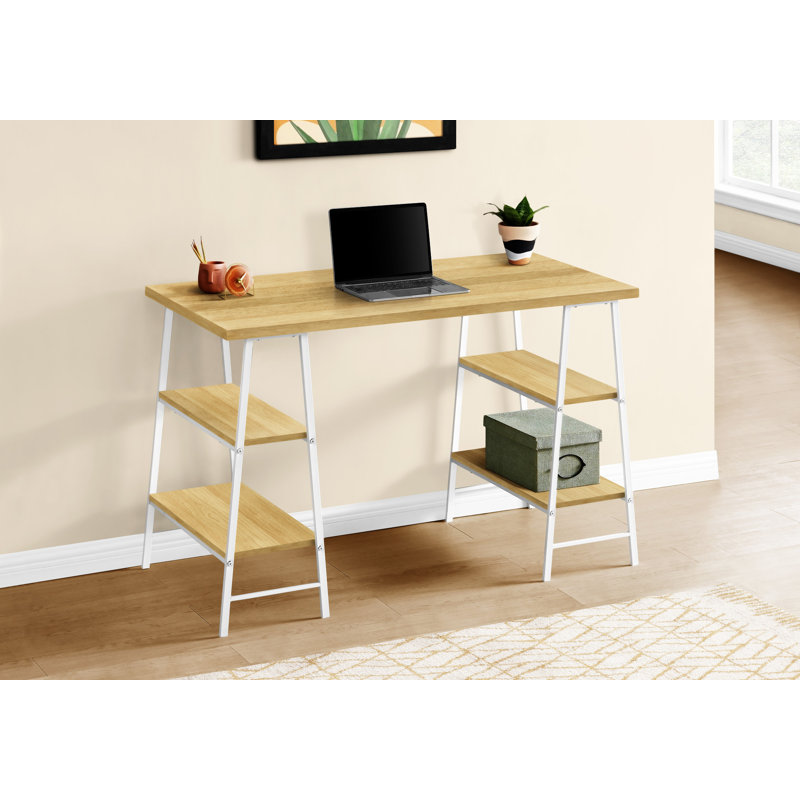 Computer Desk, Natural/White