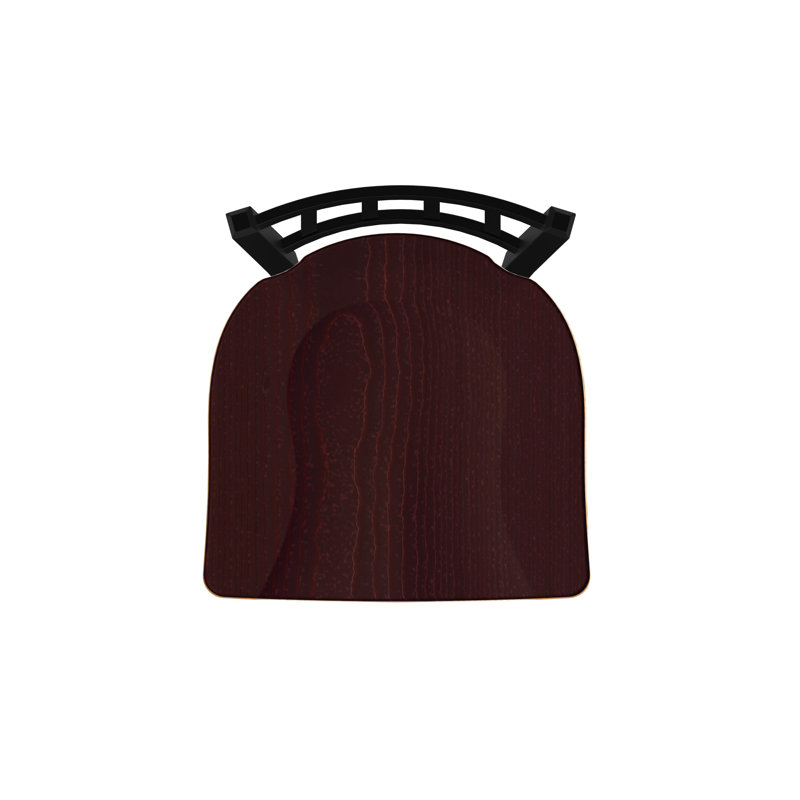 Contessa 18'' H Metal Side Chair, Black Wrinkle, Wood-Dark Cherry Maple