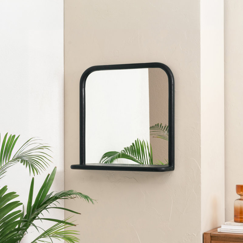 Miroir d'appoint mural Charlemont, Noir