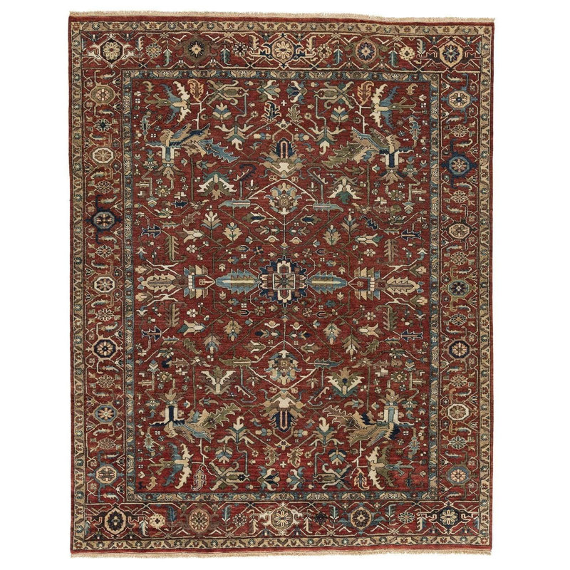 Handmade Wool Oriental Area Rug, Rectangle 10' x 14'