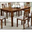 Ensemble de table de salle à manger 7 pièces de style transitionnel avec coussins de siège rembourrés, finition noyer, parfait pour une salle à manger élégante et confortable
