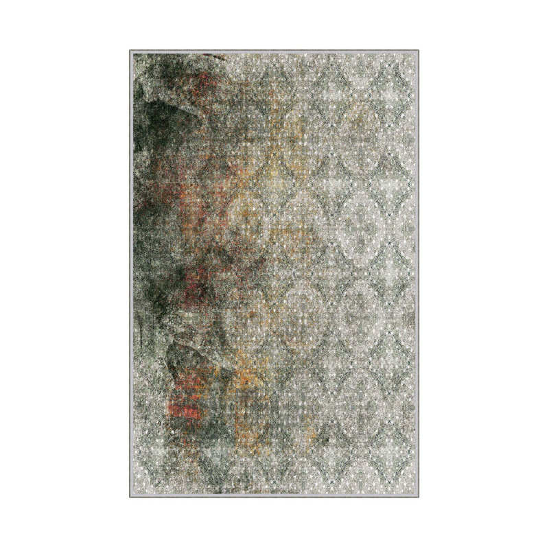 Tapis 100% polyester de qualité supérieure, imprimé en 3D, 4 po x 6 pi, hauteur de poils de 0,04 po | Antibactérien, points antidérapants en PVC, lavable à la machine | Idéal pour le salon, la chambre à coucher et la salle de jeux, design élégant et durable