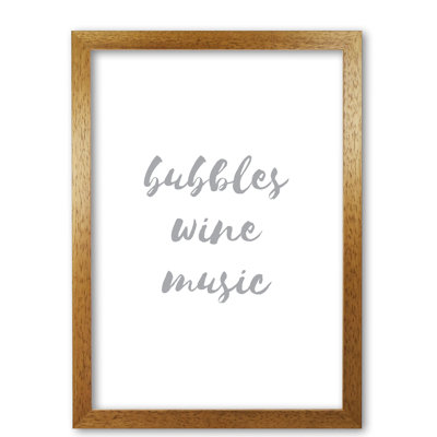 Bubbles Wine Music - Print