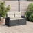  Garden Sofa Black, Cream White