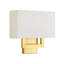 Abat-jour mural rectangulaire en tissu 2 lumières