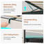 Ottoman Bed Frame with Charging Station & LED Lights, Upholstered Platform Bed frame with Under-bed Storage and Storage Headboard, No Box Spring Needed-1123241519-1123241516