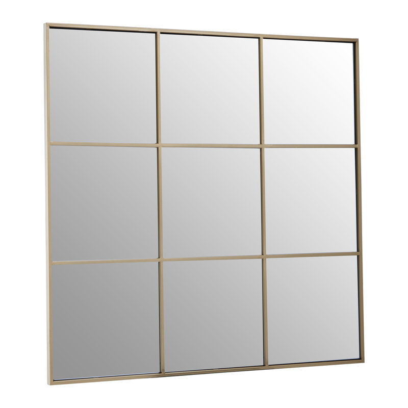 Bowdoin Metal Flat Wall Mirror, Gold