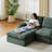 Boneless L-Shaped Upholstered Sectional Sofa With Chaise, Three Pillows