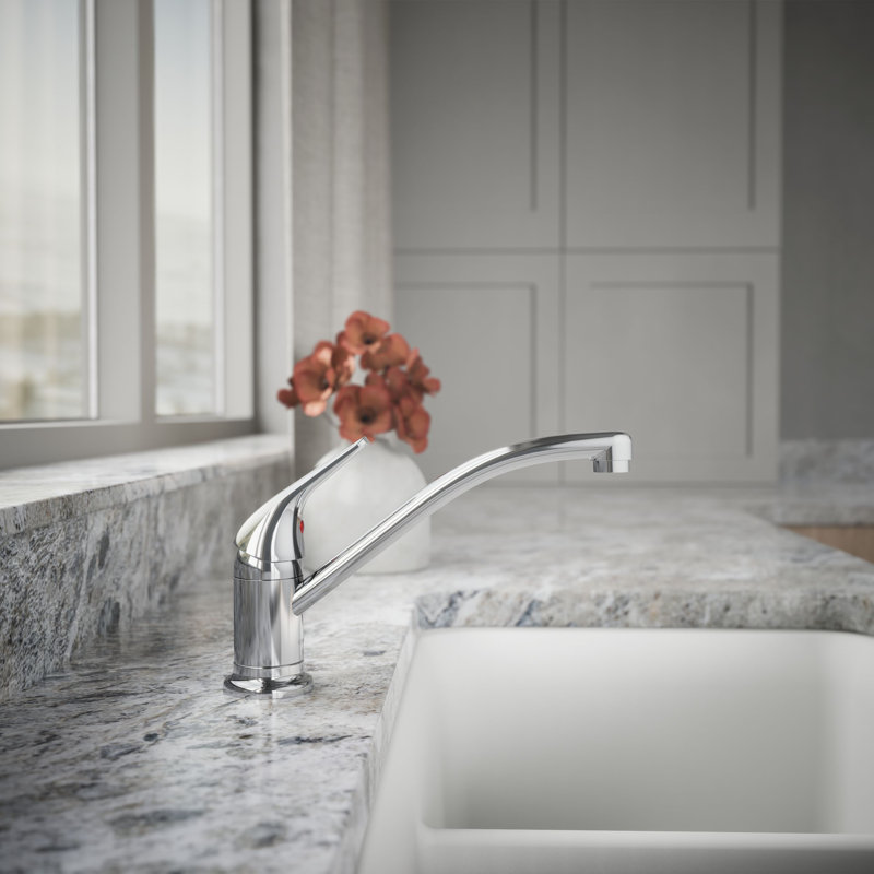Single Handle Kitchen Faucet, Polished Chrome