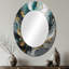 Encre dorée sarcelle dorée - Miroir mural moderne doré-1145858063