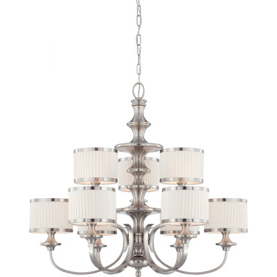 Lustre à niveaux ombrés 9 lumières Turco