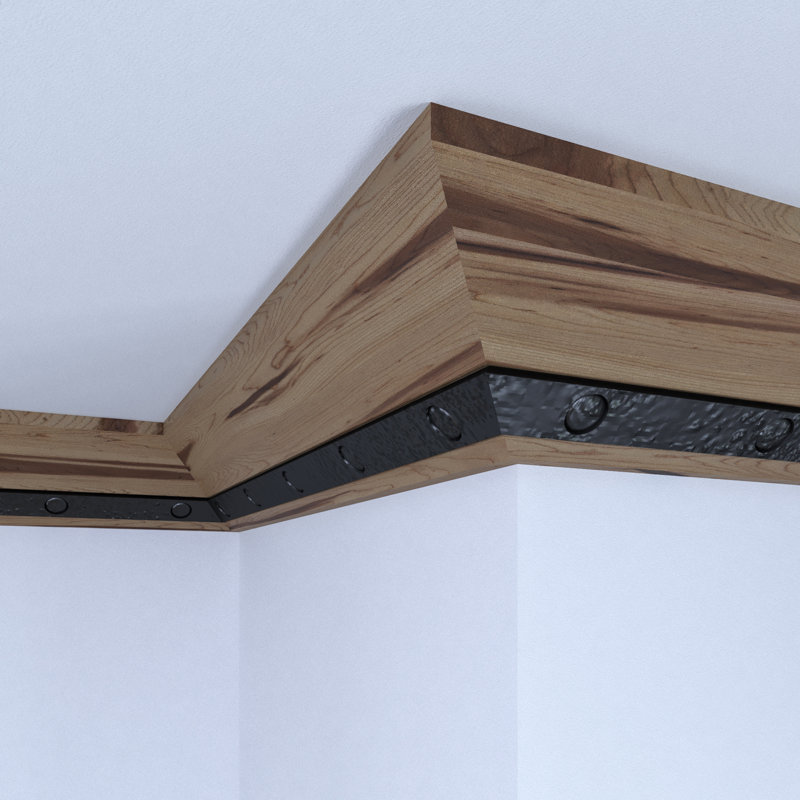 Ornamental Mouldings Rustic Ambrosia 17/32 in. x 4-1/2 in. x 96 in. Maple Wood Crown Moulding