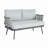 Steel Loveseat And Table-2083894307-2083894318
