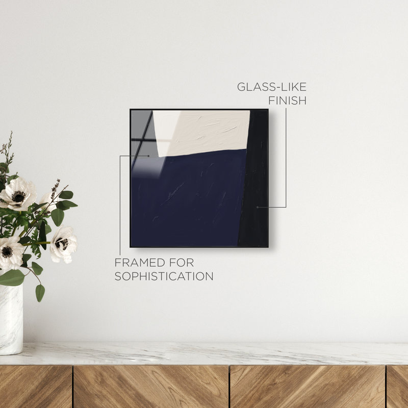 In Blue II Print by Oliver Gal, 13"H x 13"W, Black Floater Frame