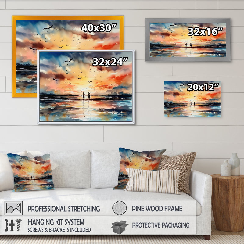 Honeymoon Tropical Paradise II, reproduction d'art sur toile, Cadre simple noir, H 12 po x l 20 po x P 1 po