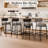 24'' Faux Leather Ronan Set Of 2, Counter Height Ronan With Backs, Upholstered Counter Chairs For Kitchen Island-1697970865