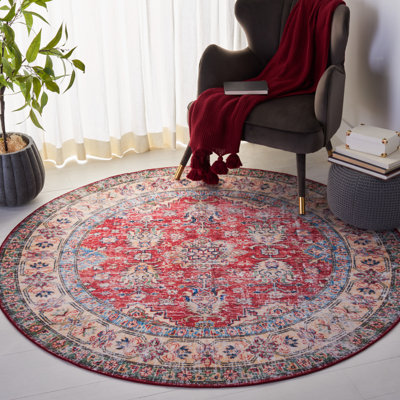 Tapis oriental rouille / beige