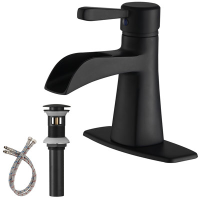 Single-Hole Single-handle Bathroom Faucet with Drain Assembly