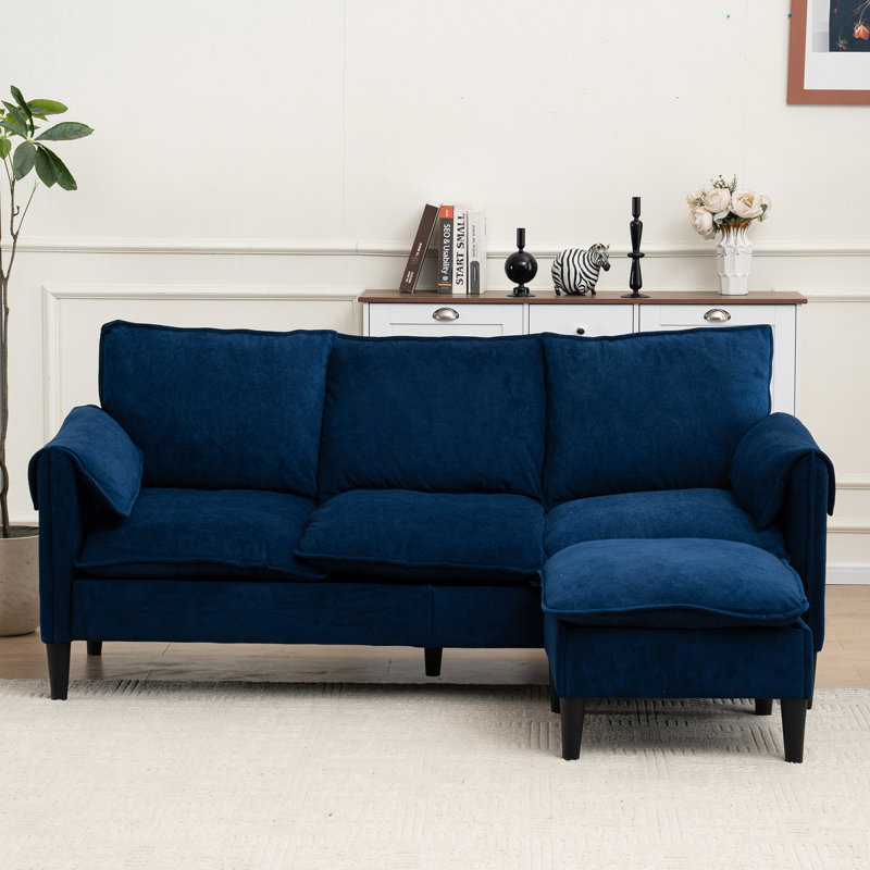Bleu convertible avec rangement - 3 pour le salon, la chambre à coucher, le bureau, les petits espaces confortables, robustes et modernes
