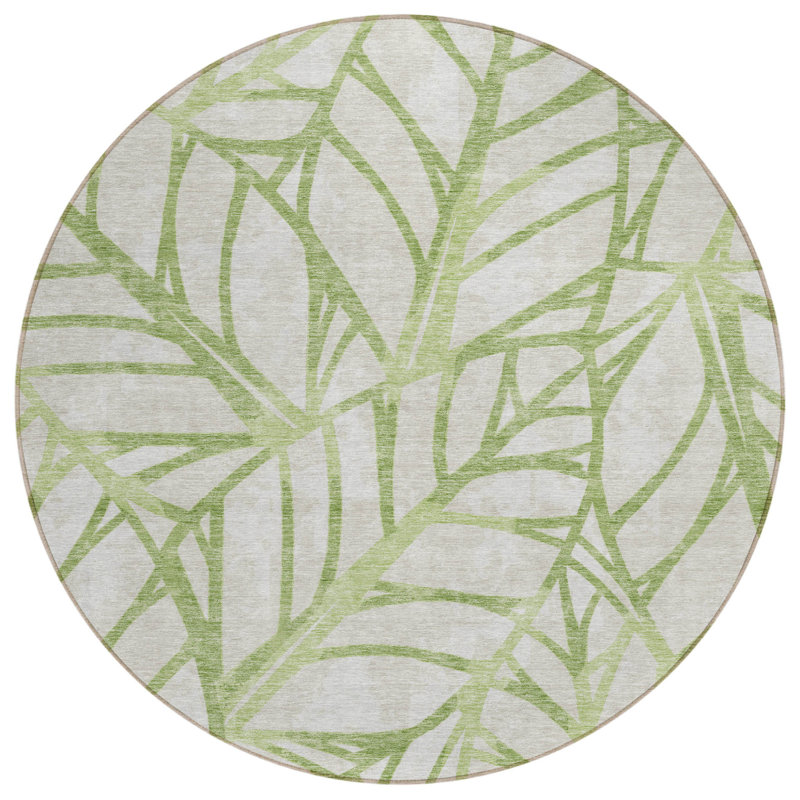 Tapis beige rond 8 po