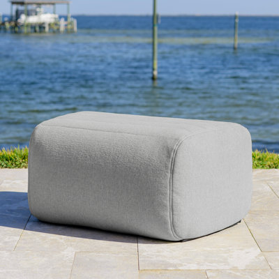 Ensemble de mobilier d'extérieur Big Joe Solvana, tissu de lin performance résistant aux intempéries, repose-pieds seulement, gris port