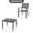 5-piece Ergonomic Patio Outdoor Metal Dining Set With Umbrella Hole-118944895
