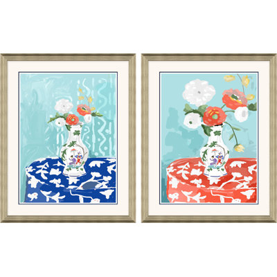 Rendez Vous Blue & Red by Dana Gibson