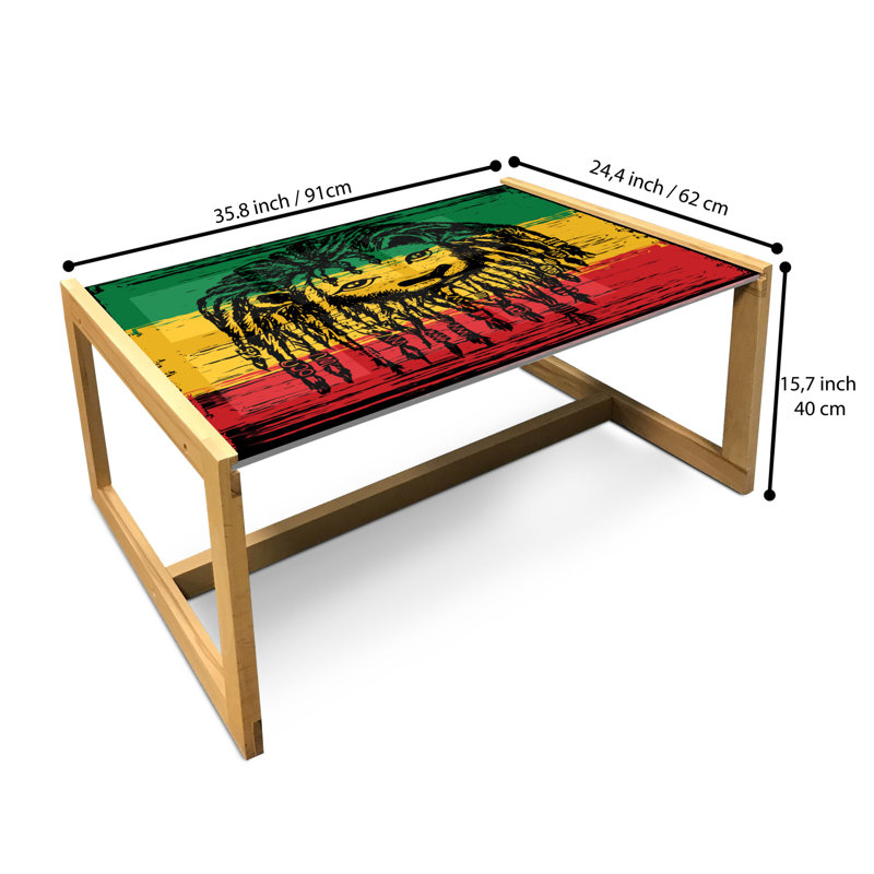 Jaason Trestle Coffee Table, 40cm H x 91cm W x 62cm D