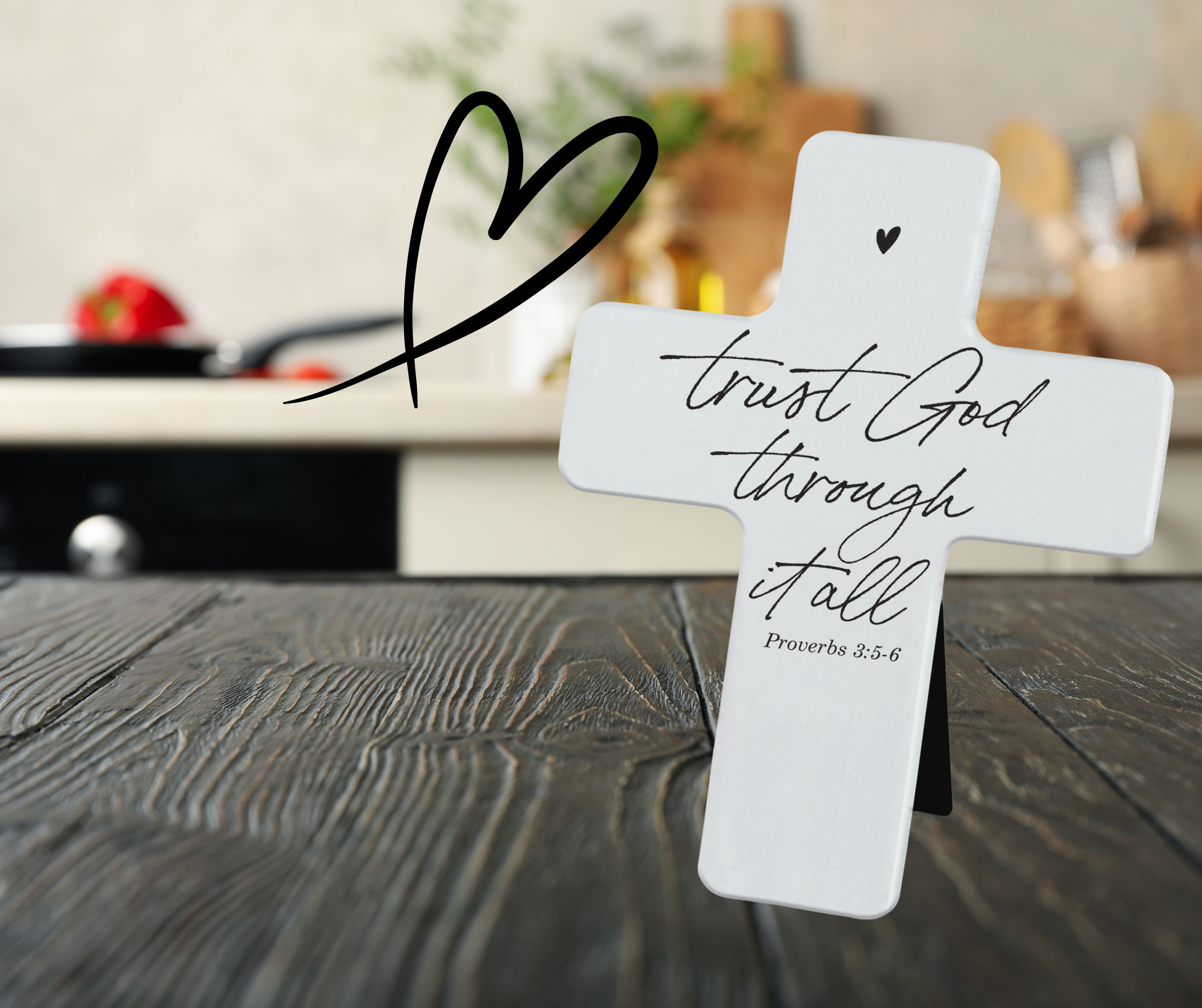 Trinx Tabletop Cross Trust God Through It All Wayfair