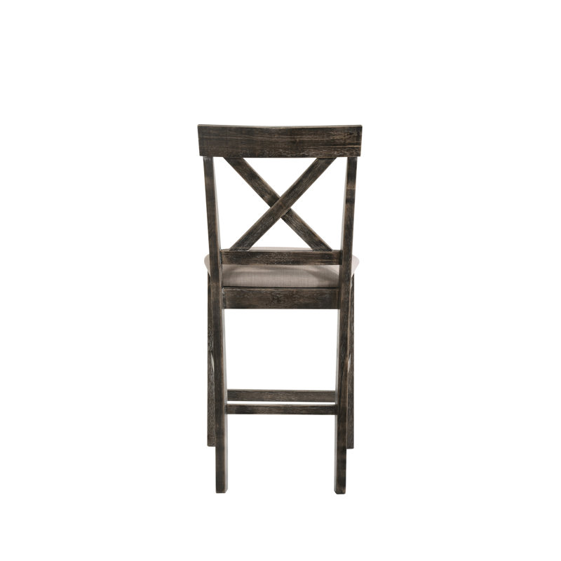 Chaise à hauteur de comptoir en lin