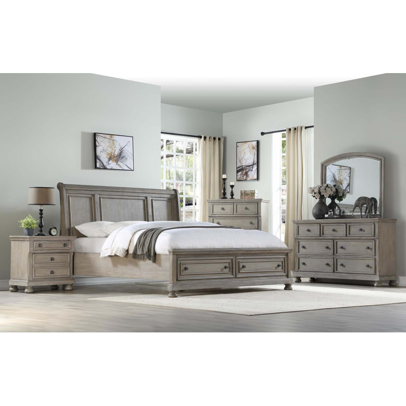 Storage Bed, Antique Gray