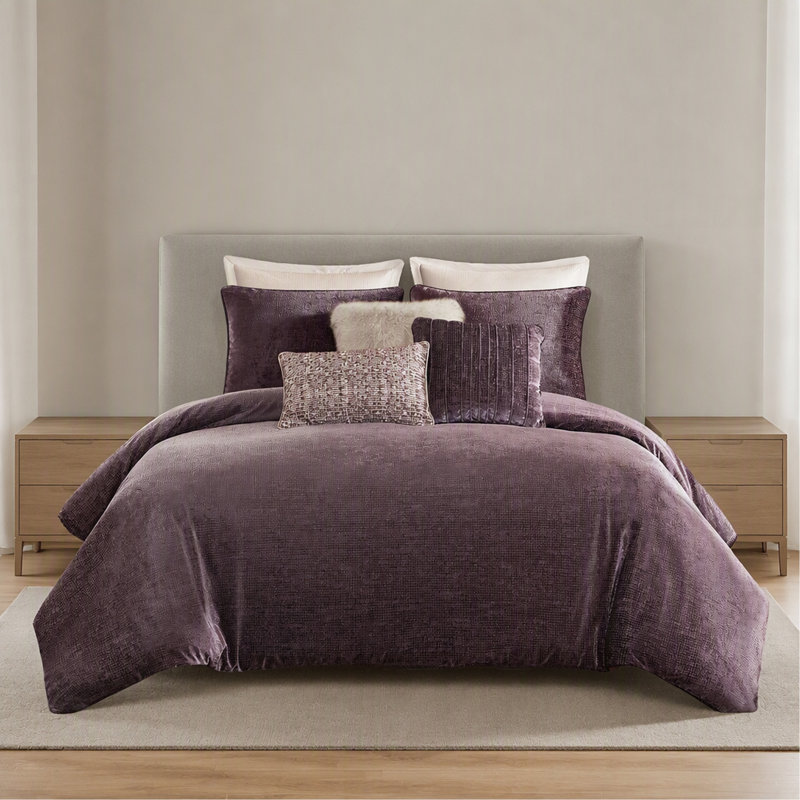 9-Piece King Comforter Set,Mauve