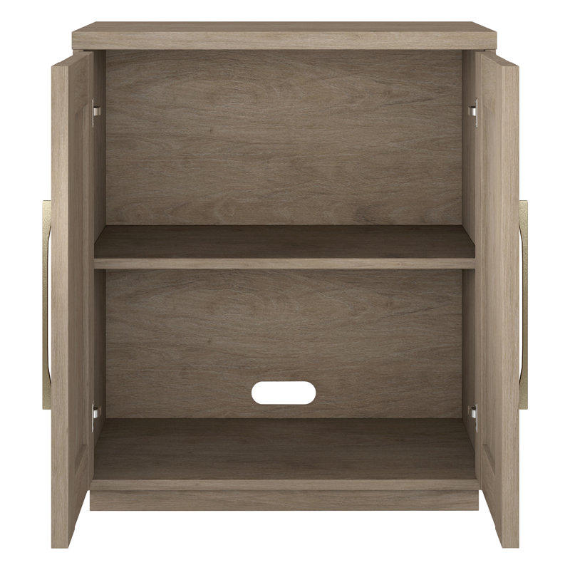 Tillman 2-Door Rectangle Accent Cabinet, Antiqued Gray Oak