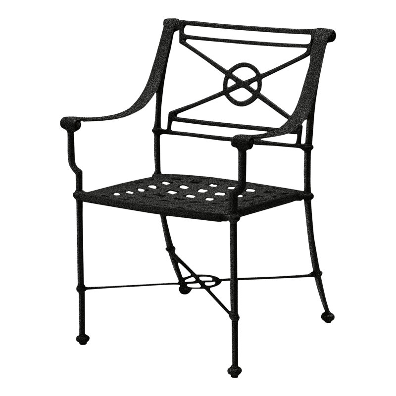 Outdoor Dining Armchair, Textured Black