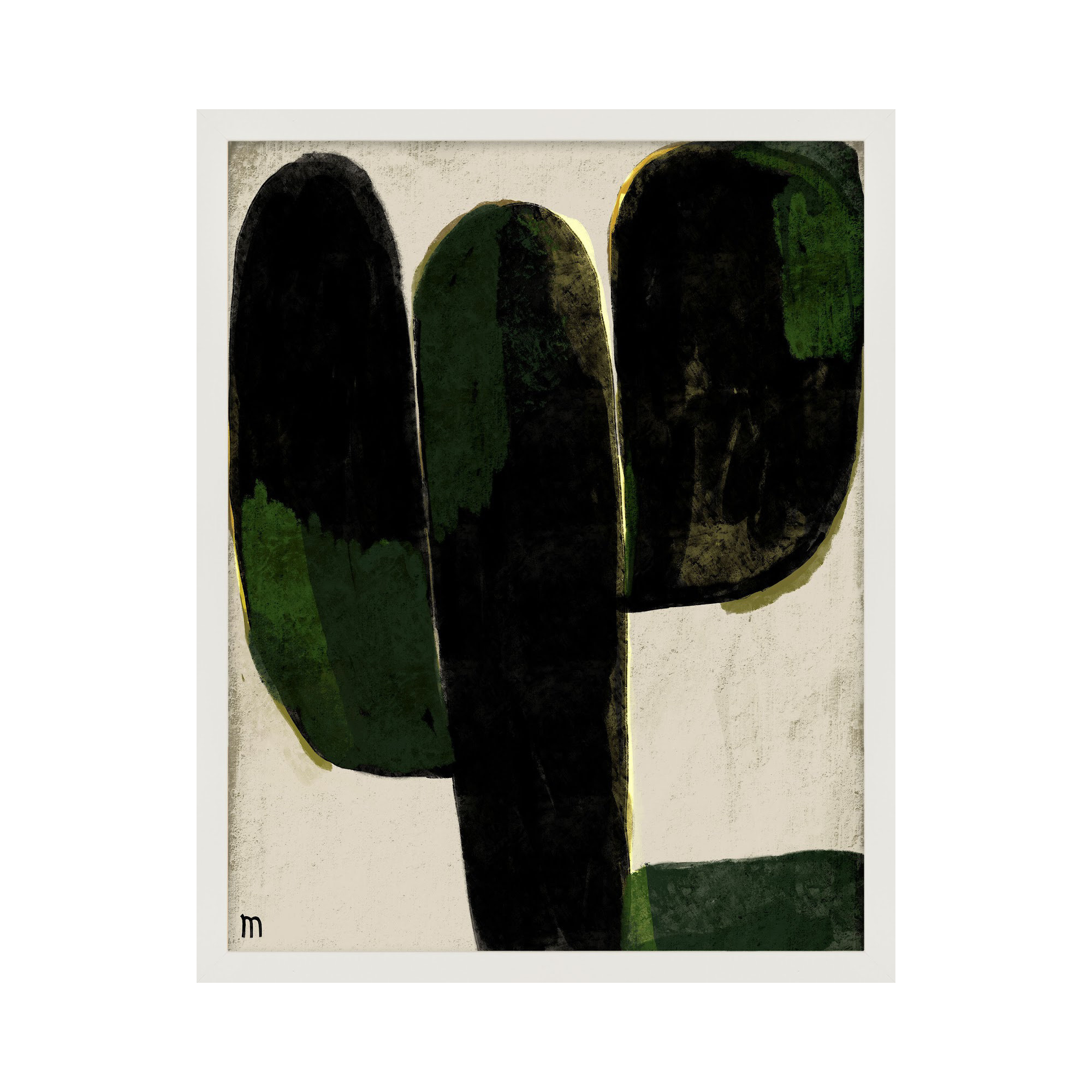 Succulent #1 by StudioM, White, 30" H x 24" W x 1.25" D