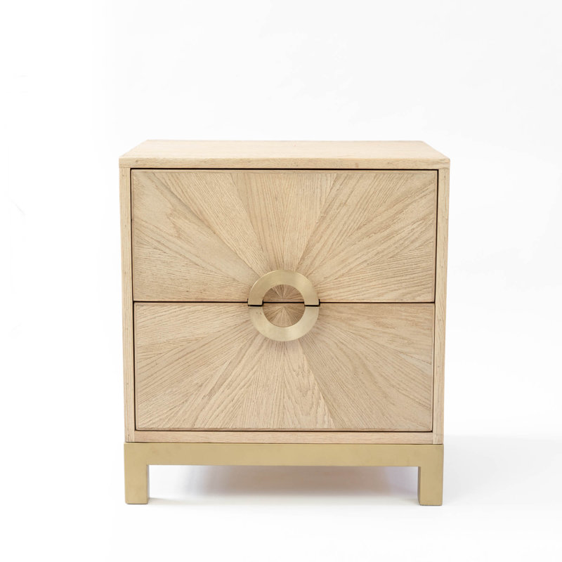 Easton 55cm W Stainless Steel Bedside Table