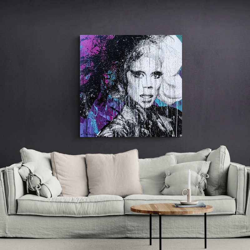 Rupaul par Pratikacha Muir - reproduction d'art sur toile tendue, H 15 po x l 15 po x P 1,5 po